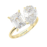 Harmony Stones Emerald & Pear Cut ( Yellow Gold )