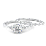 The Luminous Moissanite Wedding Set