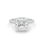 Starlight Halo Moissanite Engagement Ring (2CT Main Stone)