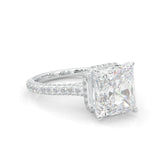 Starlight Halo Moissanite Engagement Ring (2CT Main Stone)