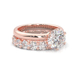 The Classic Moissanite Wedding Set II (14k Solid Rose Gold)