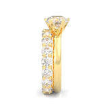 The Classic Moissanite Wedding Set II (14k Solid Yellow Gold)