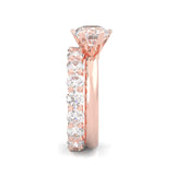 The Classic Moissanite Wedding Set II (14k Solid Rose Gold)