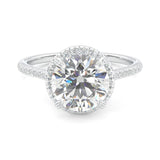 The Luminous Halo Moissanite Wedding Set (White Gold 14k)