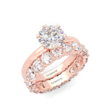 The Classic Moissanite Wedding Set II (14k Solid Rose Gold)