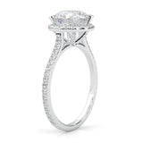 The Luminous Halo Moissanite Engagement Ring (14k Solid Gold)