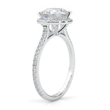 The Luminous Halo Moissanite Wedding Set (White Gold 14k)