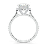 The Luminous Halo Moissanite Engagement Ring (14k Solid Gold)