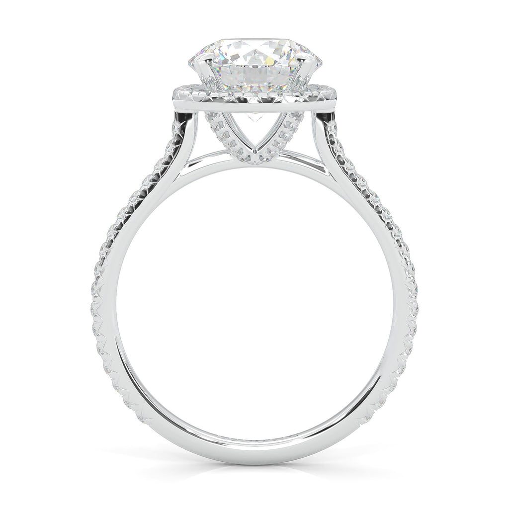 The Luminous Halo Moissanite Engagement Ring (White Gold 14k)