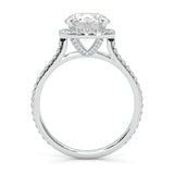 The Luminous Halo Moissanite Wedding Set (White Gold 14k)