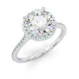 The Luminous Halo Moissanite Wedding Set (White Gold 14k)