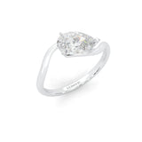 Serene Twist Moissanite Wedding Set (Platinum-Plated Silver)