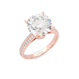 Lunaria Moissanite Engagement Ring (Rose gold)