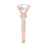 Lunaria Moissanite Engagement Ring (Rose gold)