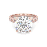 Lunaria Moissanite Engagement Ring (Rose gold)