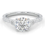 The Vintage Lunar Moissanite Engagement Ring (14k Solid Gold)