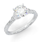 The Vintage Lunar Moissanite Engagement Ring (14k Solid Gold)