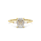 The Precious Vision Moissanite Engagement Ring ( Yellow Gold 14K )