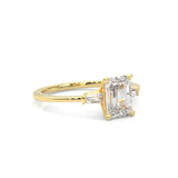 The Precious Vision Moissanite Engagement Ring ( Yellow Gold 14K )