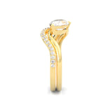 Serene Twist Moissanite Wedding Set (Yellow Gold)