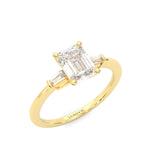 The Precious Vision Moissanite Engagement Ring ( Yellow Gold 14K )