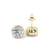 The Lavish Vow Moissanite Earrings Yellow Gold