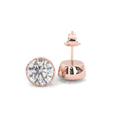 The Lavish Vow Moissanite Earrings Rose Gold