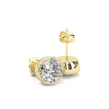 The Lavish Vow Moissanite Earrings Yellow Gold