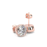 The Lavish Vow Moissanite Earrings Rose Gold