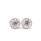 The Lavish Vow Moissanite Earrings Rose Gold