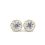 The Lavish Vow Moissanite Earrings Yellow Gold