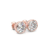 The Lavish Vow Moissanite Earrings Rose Gold