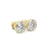 The Lavish Vow Moissanite Earrings Yellow Gold