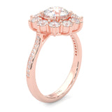 Passion Flower Engagement Ring  (Rose Gold 14k)