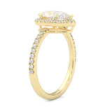 The Fair Twist Moissanite Engagement Ring ( Yellow Gold )