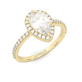 The Fair Twist Moissanite Engagement Ring ( Yellow Gold )