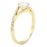 Luna Arc Moissanite Engagement Ring ( Yellow Gold 14k)