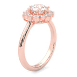 The Starburst Stream Solitaire Engagement Ring ( Rose Gold 14k)