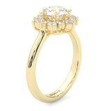 The Starburst Stream Solitaire Engagement Ring  ( Yellow Gold 14k)