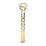 The Precious Vow Pin Moissanite Engagement Ring ( Yellow Gold )