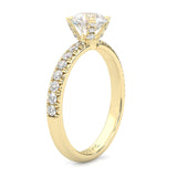 The Precious Vow Pin Moissanite Engagement Ring ( Yellow Gold )