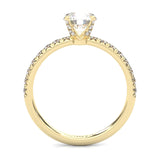 The Precious Vow Pin Moissanite Engagement Ring ( Yellow Gold )