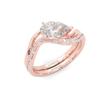 Serene Twist Moissanite Wedding Set (Rose Gold)