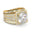 The Quad Halo Moissanite Engagement Ring ( Yellow Gold 14k)
