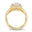 The Quad Halo Moissanite Engagement Ring ( Yellow Gold 14k)