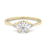 la Tiare Magnifique Moissanite Engagement Ring ( Yellow Gold 14K )