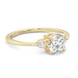 la Tiare Magnifique Moissanite Engagement Ring ( Yellow Gold 14K )