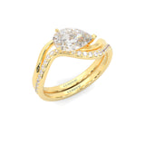 Serene Twist Moissanite Wedding Set (Yellow Gold)