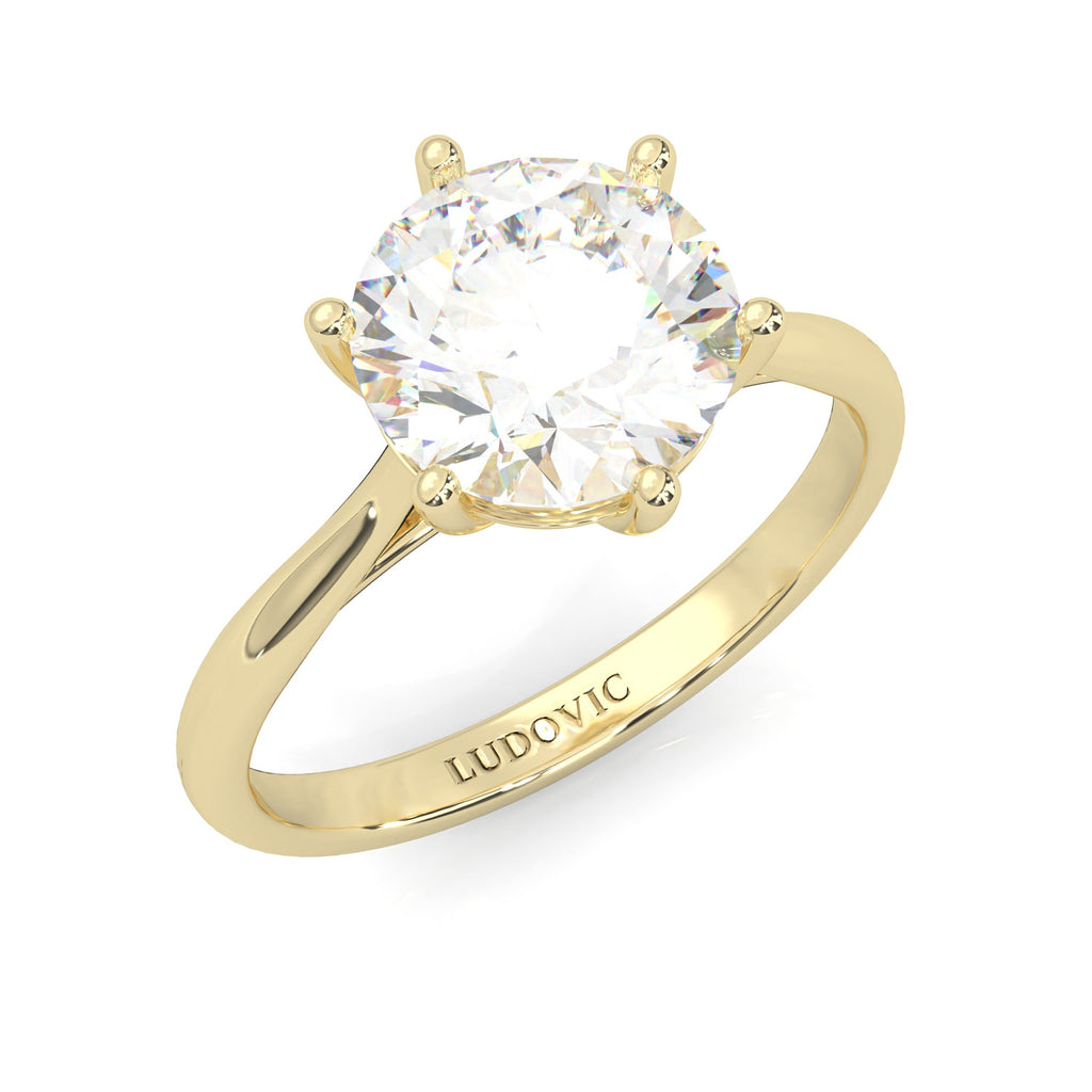 Ludovic Moissanite Ring™ Yellow Gold