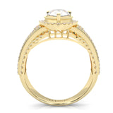 Pear-Shaped Vintage-style Moissanite Engagement Ring ( Yellow Gold 14k)